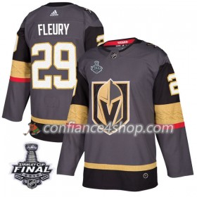 Adidas Maillot de Hockey Vegas Golden Knights Marc-Andre Fleury 29 Gris 2018 Stanley Cup Final Patch Authentic - Homme